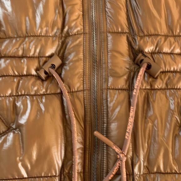 Free People FP MOVEMENT Patricia Packable Poncho Puffer Jacket Brown Large *READ - Picture 7 of 16